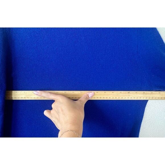 Charter Club Crewneck 100% Cashmere Timeless Blue Women's Sweater XL - Picture 9 of 10